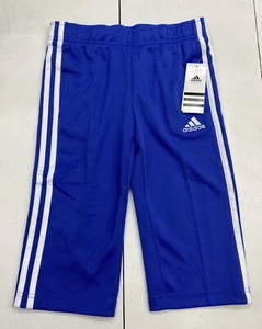 Adidas 870GM Cropped Leggings Pants Blue White Stripe Medium 10-12 New - Picture 1 of 7