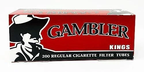 Gambler Regular King Size Cigarette Tubes - 200 Count (Pack of 5)