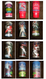 PHILLIES SOUVENIR CUP 2008-2011-2012-World Series/Halladay/Ruiz/Pence/Brown SGA - Picture 1 of 18