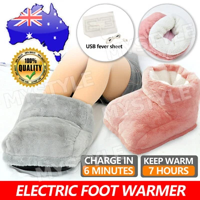 ELECTRIC HEATED FOOT COMFORT WARMER Feet Boots Slipper Tools Heating socks Heart - image 1 of 4
