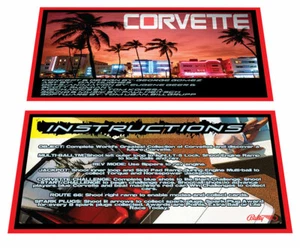 Bally Corvette Pinball Custom Apron Instruction Cards - Picture 1 of 1