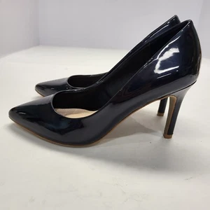 Kelly and Katie schwarz glänzend, 3 1/2" Absatz, Slipper, Pumps, Damenschuhe. Größe 8,5. - Bild 1 von 11