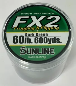 Sunline FX2 Braid - 600 Yard Spool 60LB - Green - Picture 1 of 2
