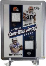 2002 Pacific Heads Up Game Worn Jersey Quads Aaron Shea David Sloan Mark Bruener