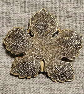 Vintage Germany Scarf Clip Maple Leaf Silver Tone Signed - Picture 1 of 4