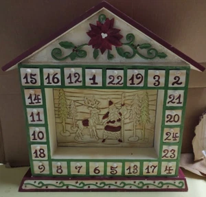Countdown to Christmas DIY 25 Drawer Advent Calendar Ceramic/PLaster? 15x15x3" - Picture 1 of 7