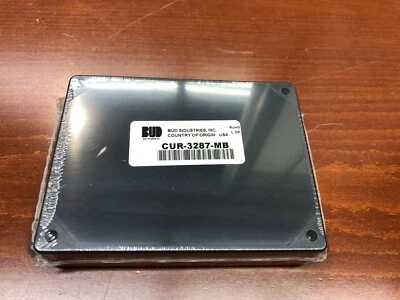 BUD Industries CUR-3287-MB Utilibox Style Plastic Box ABS Black 6.112"L 4.612''W