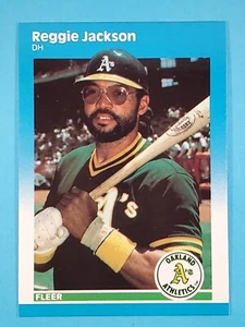 1987 Fleer Update Glossy Reggie Jackson Oakland Athletics A's #U-49 ⚾ - Picture 1 of 2