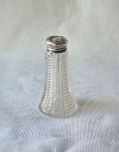 Antique Hallmarked Sterling Silver Top Tapered Vanity Jar London 1921 H Perkins - Picture 1 of 12
