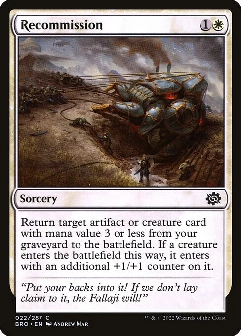 Recommission  #22 | BRO The Brothers' War | MTG | Same Day Shipping! - Image 1 of 1
