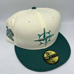 Seattle Mariners MLB Off white 59Fifty New Era Hat Fitted Cap New Men