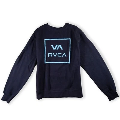 Sudadera para hombre RVCA manga larga pulóver cuello redondo azul marino talla pequeña Foto 1 de 4