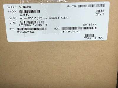 New HPE Aruba AP-318 Access Point JZ153A Sealed inside Wireless Access Point ✅❤️ - Image 1 of 3