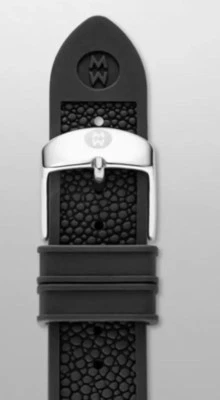 Correa negra de silicona Michele 16 mm Stingray W1102 Foto 1 de 3