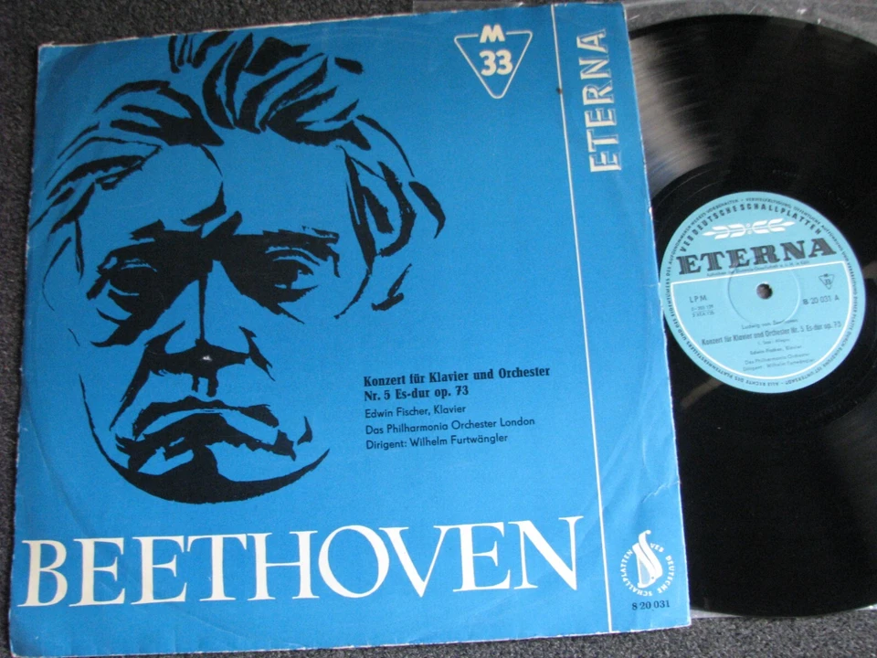 Eterna-820031-Beethoven-Nr.5 Es dur op.73 LP-1958 DDR East Germany-Edwin Fischer - Bild 1 von 1