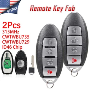 2 For 2007 2008 2009 2010 2011 2012 Nissan Sentra Smart Remote Key Fob CWTWBU735 - Picture 1 of 8
