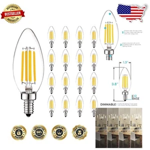 Stylish Damp Rated Vintage LED Bulbs - E12, 550 Lumen, 4000K Light - 16 Pack - Picture 1 of 8