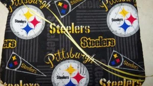 PITTSBURGH STEELERS FootBALL Red PADDED POUCH NFL FREE SHIP Coin Change pursse - Picture 1 of 3