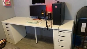 IKEA Desk , White,big, used good - Picture 1 of 2
