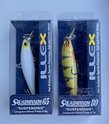 ILLEX Squad Minnow 65 80 SP BONE & PERCH Wobbler Set Angelköder Squadminnow - Bild 1 von 2