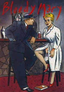 LOUSTAL CARTE POSTALE BLOODY MARY LIBRAIRIE 1988 - Picture 1 of 1