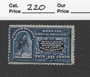 US Special Delivery, E4, 10 Cent blau, Messenger Running, 1894, vz, scv. 220 $ - Bild 1 von 2