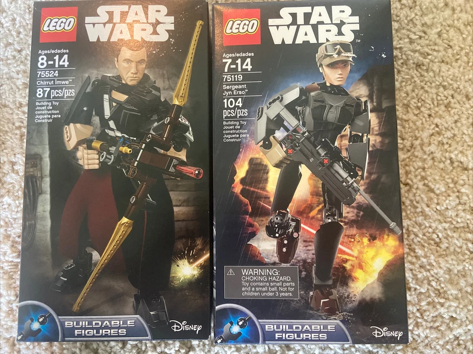 NEW Star Wars LEGO Buildable Figures 75524 Chirrut Imwe & 75119 Sgt Jyn Erso - Image 1 of 1