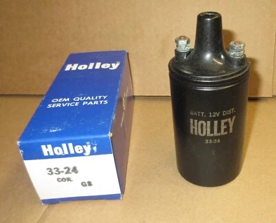 Nueva bobina de encendido hecha en EE. UU. Holley 33-24 Ford 1948-1974 (B6A-12029B) estándar # FD471 Foto 1 de 4