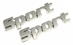 2X CHROME LOGO " SPORT " Emblem Decal Accessory - Universal Car Truck SUV Part  - Imagen 1 de 2