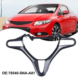 Sleek Carbon Fiber Steering Wheel Cover Panel Trim for For Civic 06 11 - Picture 1 of 16