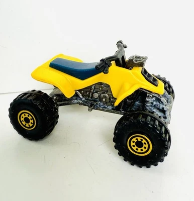 复古 1988 风火轮 Trailbusters 铃木 Quadracer 黄色 4 四轮车玩具 — 第 1/4 张图片