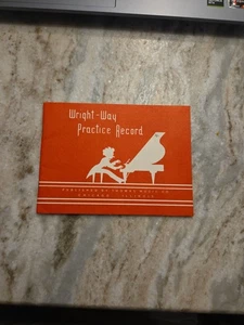 Wright-Way Piano Student Practice Record Book Vintage - unused - Picture 1 of 3