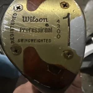 Vintage Wilson Professional 4300 #1 Driver Persimmon Brass Sole Swing Weighted - Picture 1 of 6