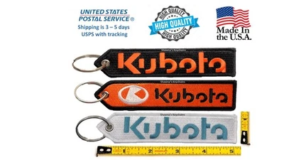 久保田拖拉机钥匙扣布双面刺绣拖拉机钥匙牌 — 第 1/4 张图片