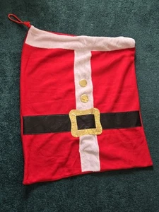 Sacchetto regalo in tessuto Babbo Natale rosso cintura 36"L × 30" W. - Foto 1 di 6