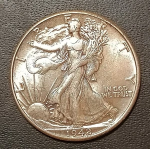 1942 (P) Walking Liberty Half Dollar Stempelglanz - Bild 1 von 2
