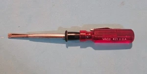 Destornillador de bolsillo rojo de sujeción con tornillo de cuña rápida Vaco K23 de colección limpio  - Imagen 1 de 3