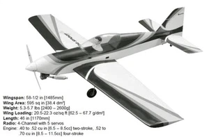 Great Planes Ultra Sport 40 Plus by Miguel Frontera RC Airplane Short Kit + Plan - Picture 1 of 5
