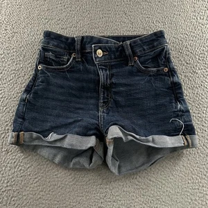 American Eagle Womens Shorts Blue Size 000 Mom Short Denim Cotton Blend - Picture 1 of 13