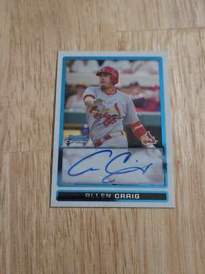 Autógrafo Bowman 2009 cromado Allen Craig #BCP112 Cardinals automático Foto 1 de 4