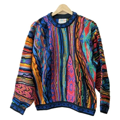 Auth COOGI/CUGGI - Black Pink Multi Men's Sweater - Image 1 of 4