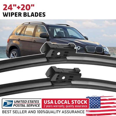 New 24"& 20" Premium Windshield Wiper Blades OEM Quality For BMW X5 2011-2013 - Изображение 1 из 4