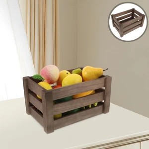 Vintage Wooden Crate: Rustic Fruit Box - Rectangular Storage Bin For Display - Picture 1 of 12