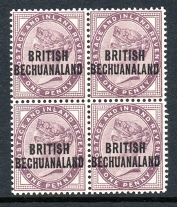 British Bechuanaland 1891-94 QV 1d lilac SG 33 superb block of 4 unmounted mint - Picture 1 of 1