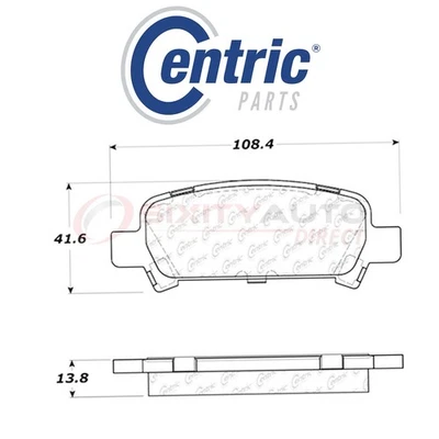 Centric Posi Quiet Disc Brake Pads w Shims for 2003-2006 Subaru Baja 2.5L H4 pb Foto 1 de 4