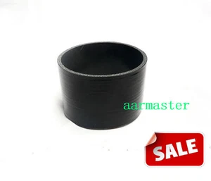 Silicone Straight Hose Coupler 4.5 inch/ 114mm Black - Picture 1 of 2