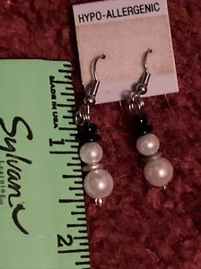 Hausgemachte Dangle Schneemann goldfarbene Ohrringe - Bild 1 von 3