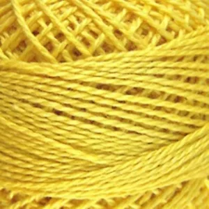 Valdani Perle Cotton Size 12 Embroidery Thread #10 Lemon Hand Dyed SOLID - Picture 1 of 2