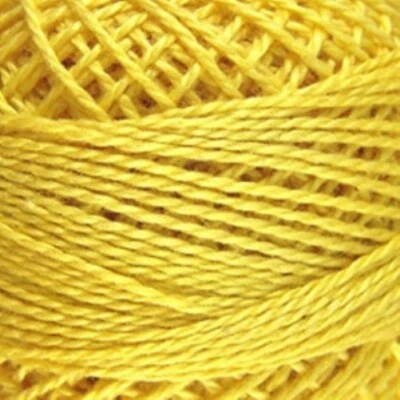 Valdani Perle Cotton Size 12 Embroidery Thread #10 Lemon Hand Dyed SOLID - Image 1 of 2