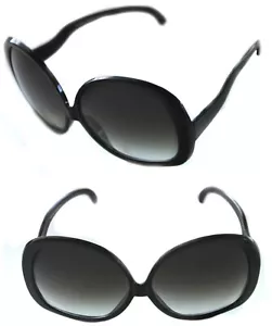 Women's XXL Oversized Bohemian Boho Hippie Retro 70's Designer Sunglasses Black - Picture 1 of 9